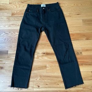 Zara High Rise Straight Leg Jeans